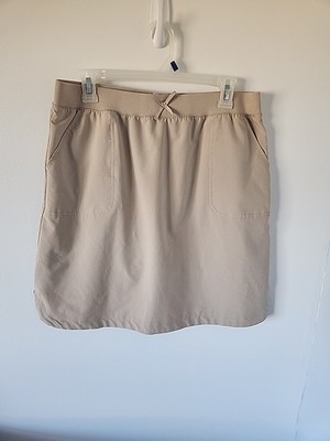 Izod Girls School Tan Scooter Skort Pull On Skirt Size 18.5