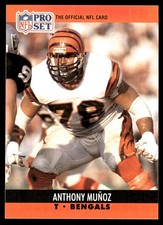 Anthony Muñoz 1990 Pro Set #467 Bengals NFL READ FREE SHIPPING AutographDen