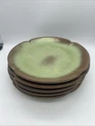 Lot of 5 VTG 5G Frankoma Salad Plate Prairie Green 7.5" Rustic Farmhouse Pottery