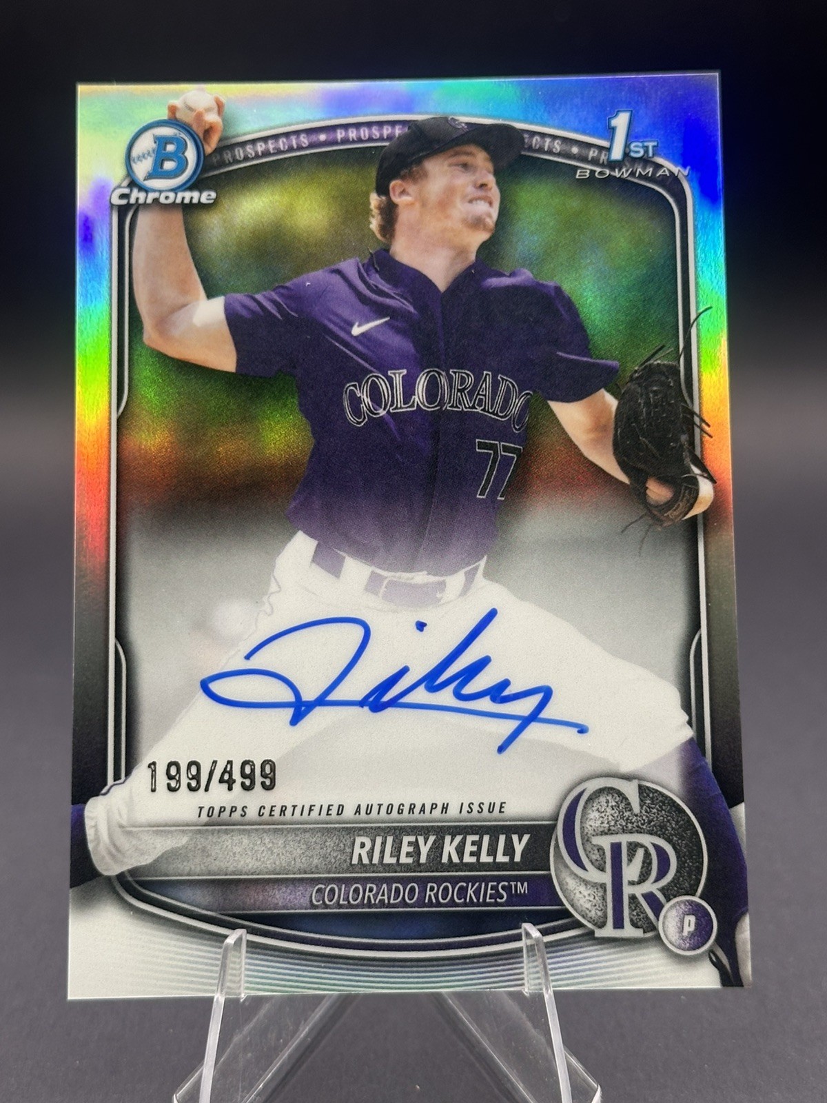 2025 Bowman Draft - Chrome Prospect Autographs Riley Kelly Refractor /499 (RC)