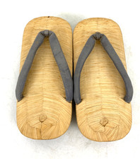 Vintage Japanese Wooden Geta Clogs Sandals Traditional Kimono Footwear WabiSabi