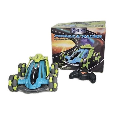 Contixo SC4 2.4GHz Remote Control RC Race Car Lights Sounds Blue Smoke Untested 