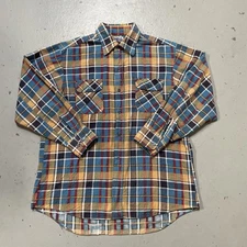 Vintage Big Smith Flannel Plaid Work Shirt Large