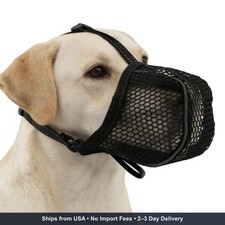 Dog Muzzle, Soft Breathable Mesh Anti Bite Mouth Cover Medium