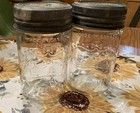Antique Crown Canning Jars With Glass lids And Zinc Rings Clear Pints Lot Of 2 — photo 1