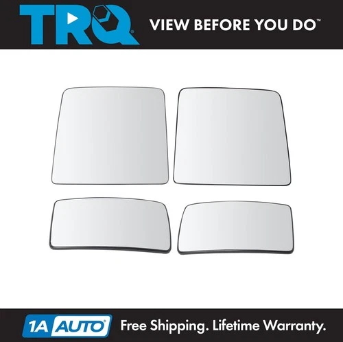 TRQ Mirror Glass Set Fits 09-12 Ford F-250 F-350 F-450 F-550 Super Duty