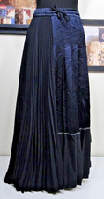 ZARA Black Elastic Waist Midi Skirt S Minimalist Full Skirt Asymmetrical