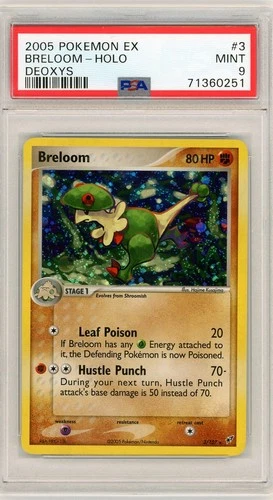 2005 Pokemon EX Deoxys Breloom Holo #3 PSA 9 Mint
