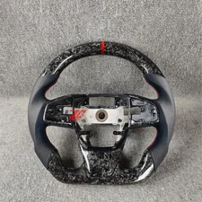 Steering Wheel fit for 2016-2021 Honda Civic Forged Carbon Fiber Black Leather