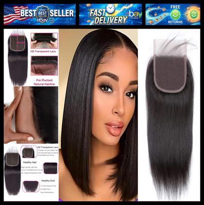 Selina 4x4 Hd Lace Closure Brazilian Straight Human Hair Free Part Brazilian Vir
