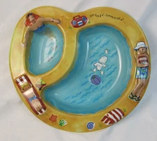 Vintage Chip And Dip Plastic Bowl Beach Swimming Pool Platter The Ullman Company