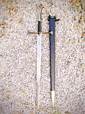 Handmade Anduril Sword of Aragorn Narsil | LOTR King Elessar Movie Cosplay Gift