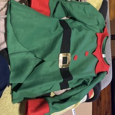 Kids Christmas Elf Costume Size 7-9