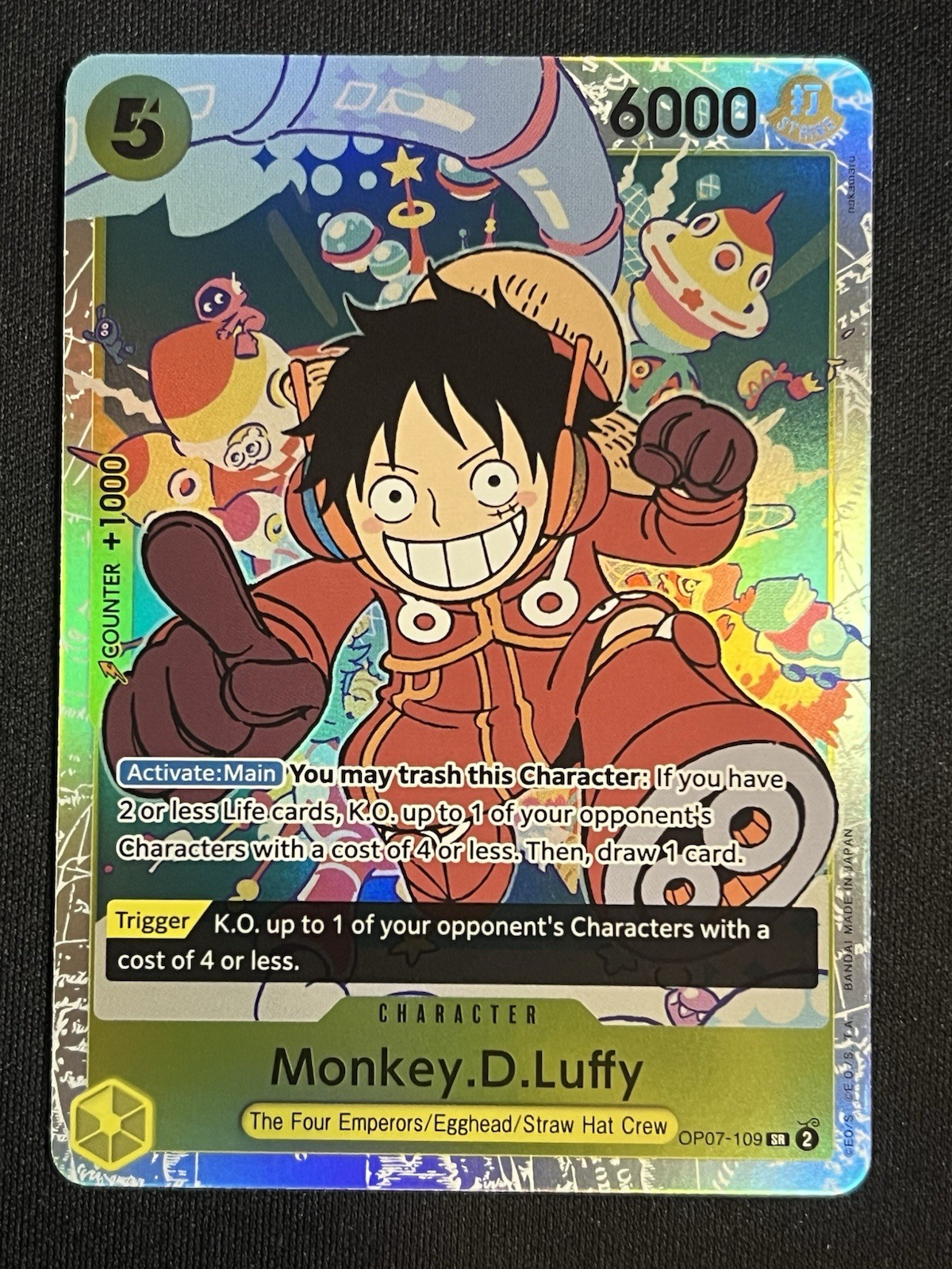 One Piece Monkey D Luffy OP07-109 SR 500 Years in the Future English NM