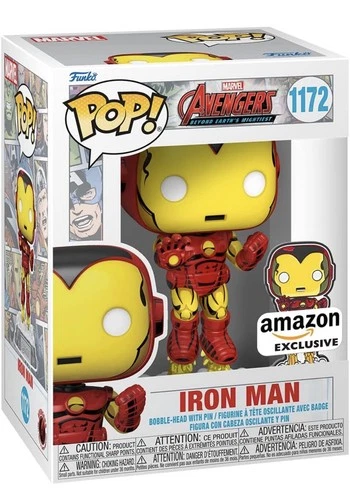 Funko Pop! Marvel Avengers Iron Man Amazon Exclusive 1172  With Pin  New!