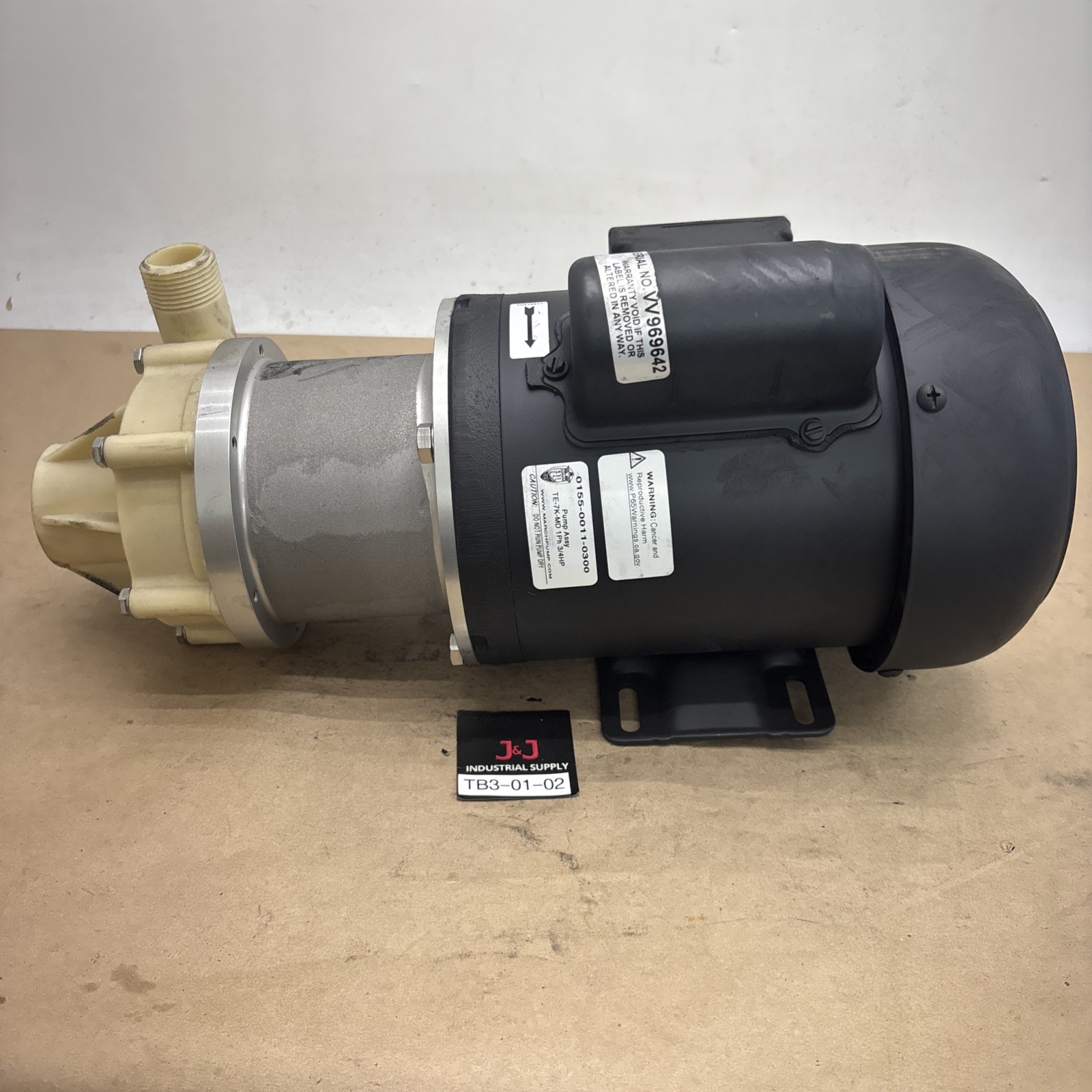 *NEW*TE-7K-MD March® Magnetic Drive Kynar® Pump with 1 HP, 115/230v, 3/4 Phase.