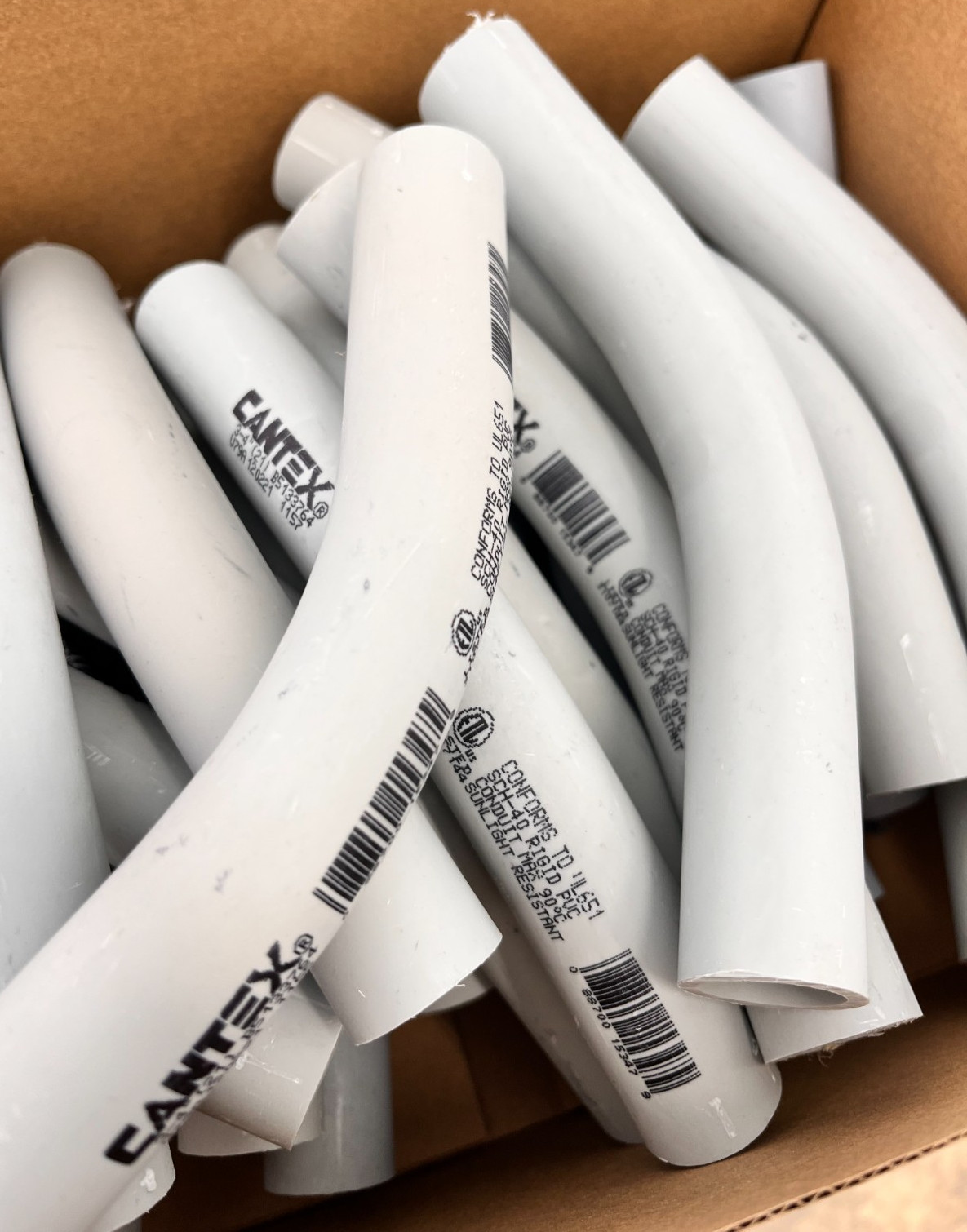 CANTEX 5133764 3/4" Schedule 40 PVC 45° Elbow Plain End Lot of 11 New Open Box