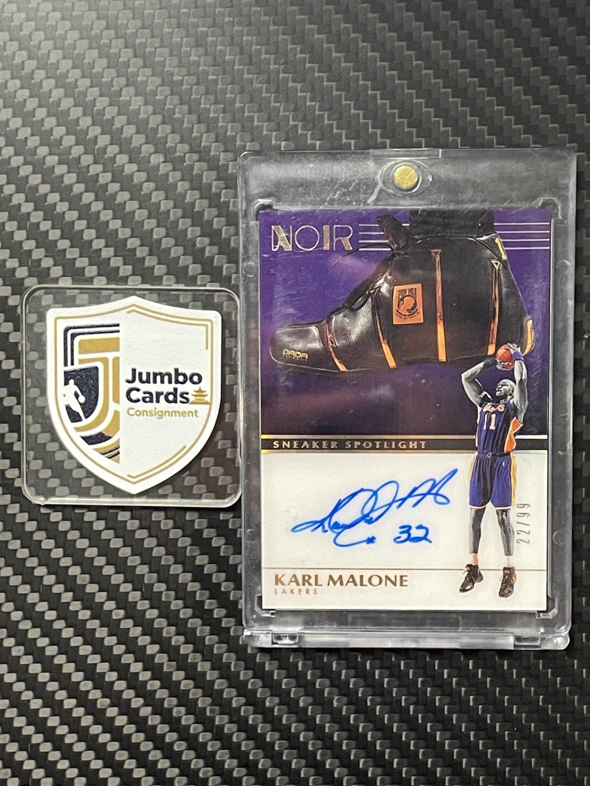 Karl Malone 2019-20 Panini Noir Sneaker Spotlight Auto /99