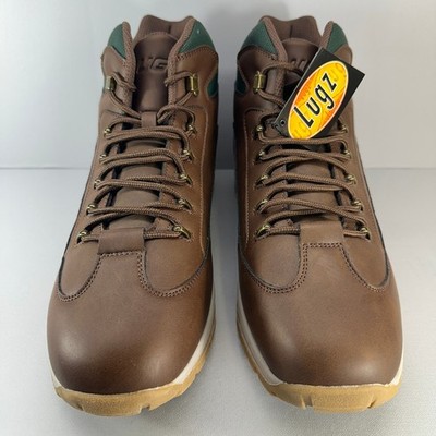 Lugz Rapid Boots Mens 13 Brown Green Synthetic Leather 
