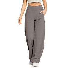 Women's Wide Leg Pants High Elastic Waisted In The Back Sweatpants Trousers Long