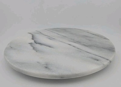 Genuine Marble 8  Round Trivet, Cheese Board, Riser
