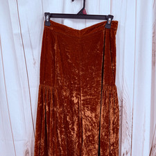 Free People Women  s 0 Say La Vie Velvet Flare Bell Bottom Wide Leg Cinaber Pants