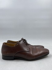 Valentino Garavani Derby Brown Leather Dress Shoes M 7