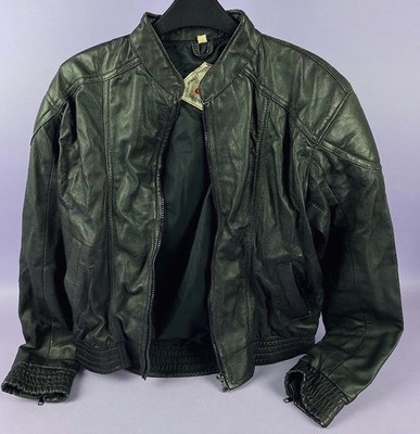 Vintage 36'' DIDI Finest Leather Biker Cafe Racer Style Padded Zip Up Jacket