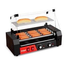 Hot Dog Roller 5 Rollers 12 Hot Dogs Capacity, 750W Stainless Steel Hot Dog Roll