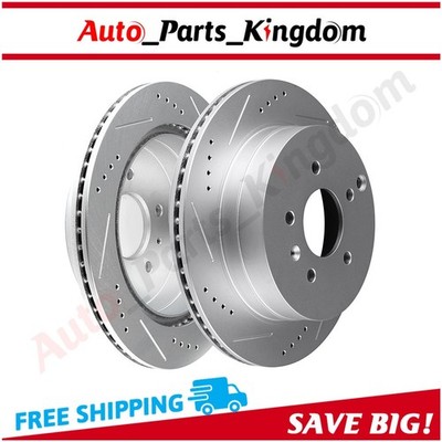 For Chevrolet Captiva 2012 - 2015 Drill and Slot Rear Discs Brake Rotors Set
