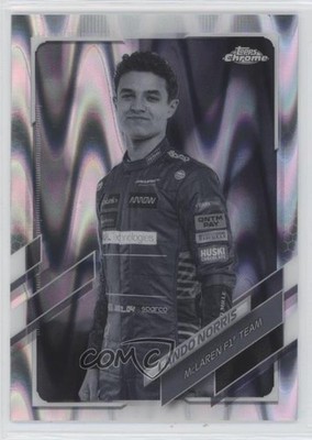 2021 Topps Chrome Formula 1 Black & White RayWave Refractor Lando Norris #6 13c1