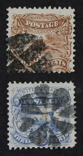 CKStamps: US Stamps Collection Scott#113 114 Pictorial Used CV$102.50