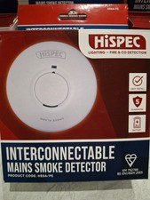 HiSPEC HSSA/PE Grade D2 Mains Interconnectable Optical Smoke Alarm & 9V Battery