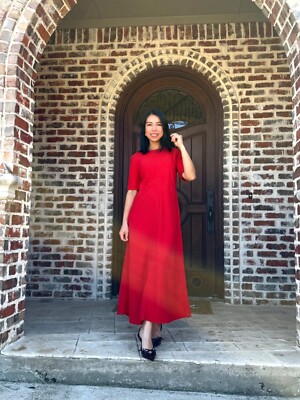 ZARA RED MIDI SWING DRESS SIZE XS ZW COLLECTION : REF: 9166/198 NWT