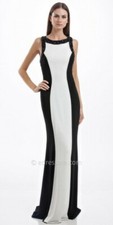 JS Boutique Beaded Colorblock Crepe Trumpet Gown SIZE 8