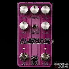 BRAND NEW SOLIDGOLDFX AURRAS OPTICAL VIBRAPHASE EFFECTS PEDAL UNIVIBE AND PHASER