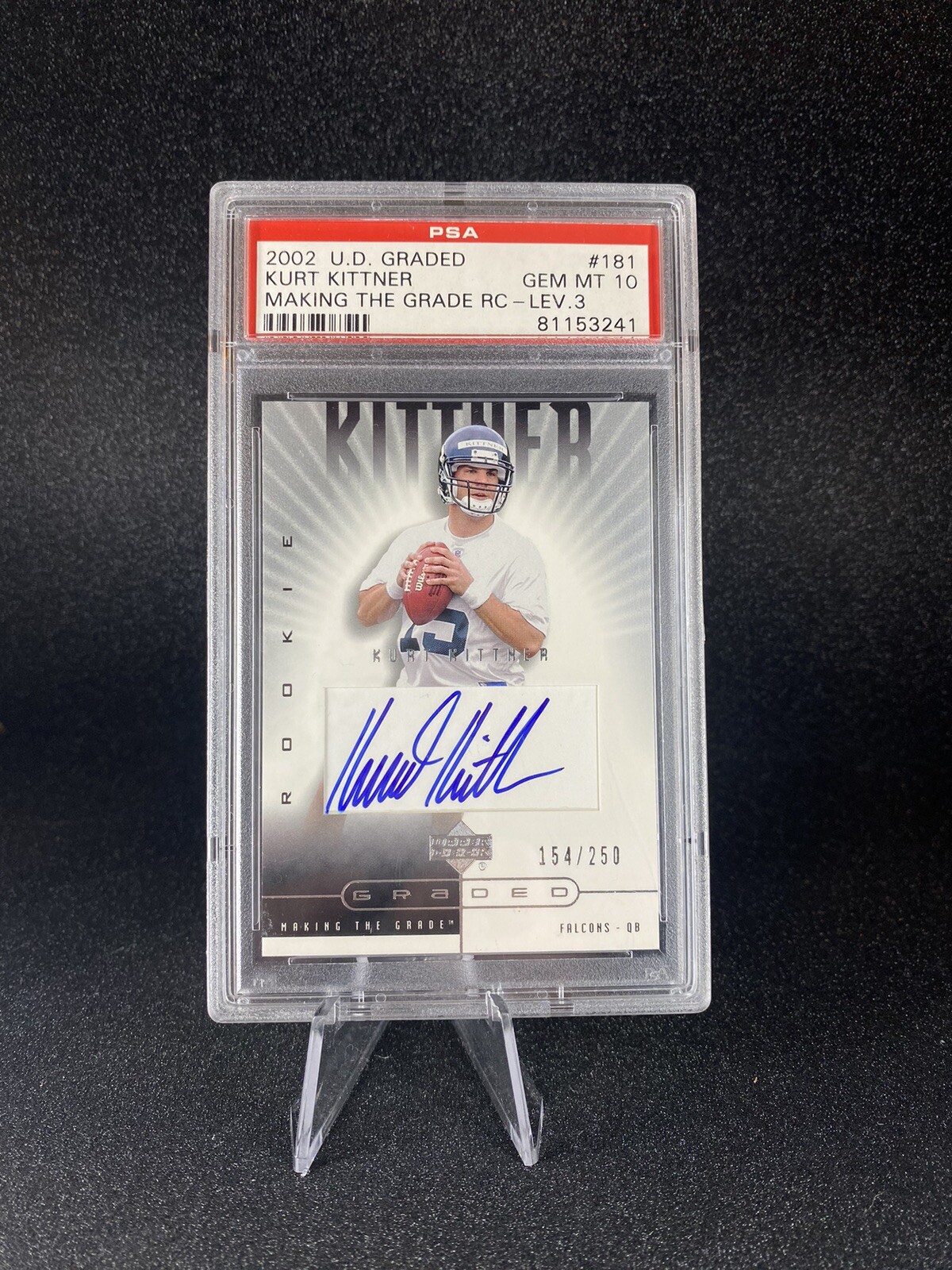 Kurt Kittner Upper Deck Graded #181 Making the Grade-Lev.3