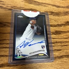 ALEXANDER ALEX GUERRERO 2014 Topps Chrome Black Refractor Auto #D 007/100