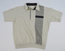Vintage 80s Ribbed Hem Bowling Striker Classic Dior Pierre Cardin Style Polo