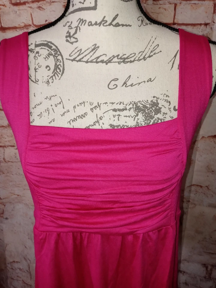 Boston Proper Top S Pink Stretch Rayon Babydoll Tank Shirt Blouse Women's Small - Image 3 of 4