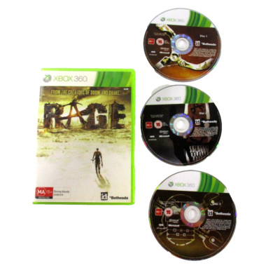 Rage XBOX 360 MA15+ PAL R4 2011 Bethesda Rad Games No Manual Tested