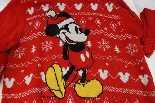 Disney Mickey Mouse Ugly Christmas Sweater Adult L Men NEW - Picture 5 of 7