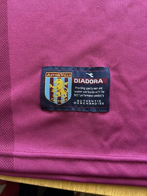 ASTON VILLA 2001 2002 HOME FOOTBALL SHIRT SOCCER JERSEY DIADORA