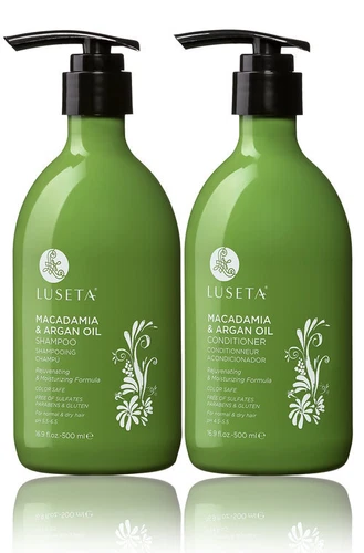 LUSETA MACADAMIA & ARGAN OIL SHAMPOO AND CONDITIONER MOISTURIZER SHINE STRENGTH