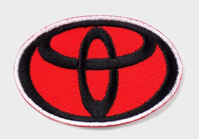 TOYOTA EMBROIDERED PATCH IRON/SEW ON 2-3/4'' x 1-7/8'' RACING WRC RALLY FORMULA 1