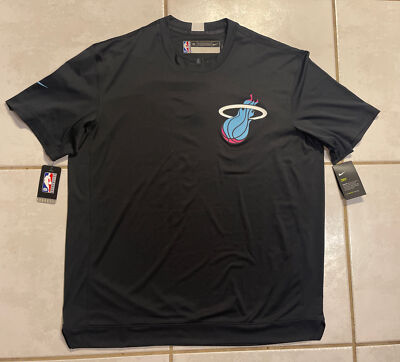 NWT NIKE Miami Heat Vice Player Shooting Shirt Dri-Fit AV1027-010
