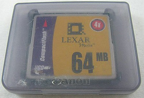 Lexar Media CompactFlash Card 64MB 4x 122011g in 122011 Bag