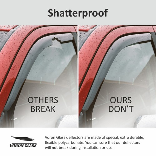 Rain Guards Vent Visors Shade for 2016-2022 Honda HR-V SHATTERPROOF - Picture 4 of 8