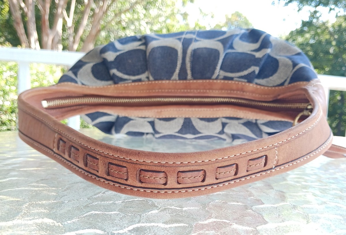 Coach 12748 Ergo Signature C Canvas Denim Blue w/Leather
