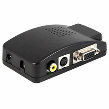 B12C AV S-Video To VGA Converter Adapter VGA For Monitor Camera TV